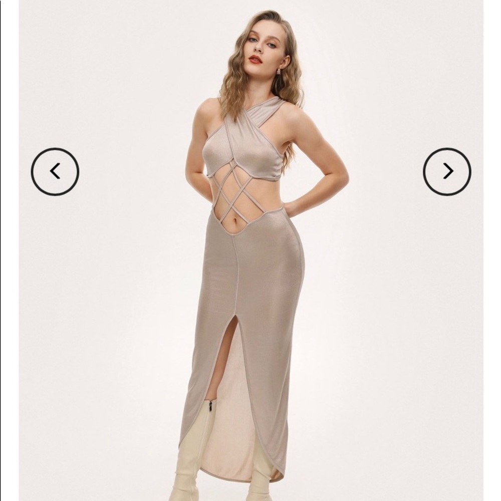 Captivating gold goddess dress- brand new